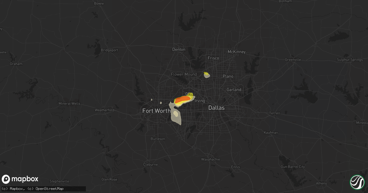 Hail Map in Euless, TX on August 1, 2021 HailTrace